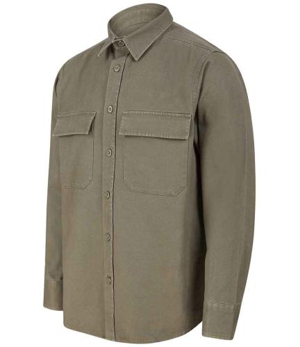 Front Row Drill Overshirt - KHA - L